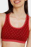 Zivame Girls Double Layered Non Wired Full Coverage Bralette - Lolipop Maroon — thumbnail 4